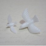 Mini White Doves - 12